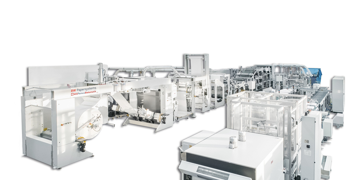 BW Papersystems P 25-85 Stack and Ream Machine — manufacturer photograph