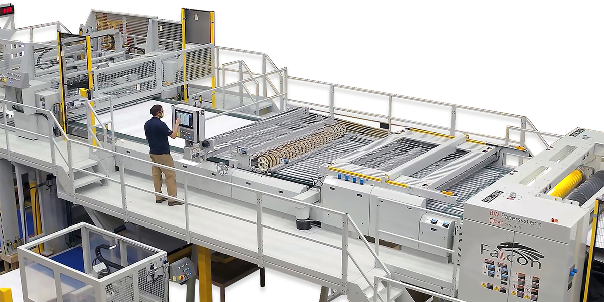 BW Papersystems SheetRunner 1850 Dual Rotary Sheeter — manufacturer photograph