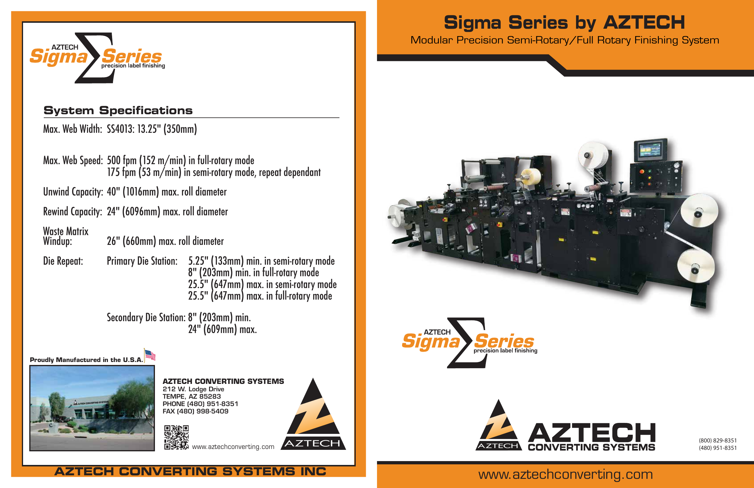 Aztech Sigma Series — manufacturer photograph