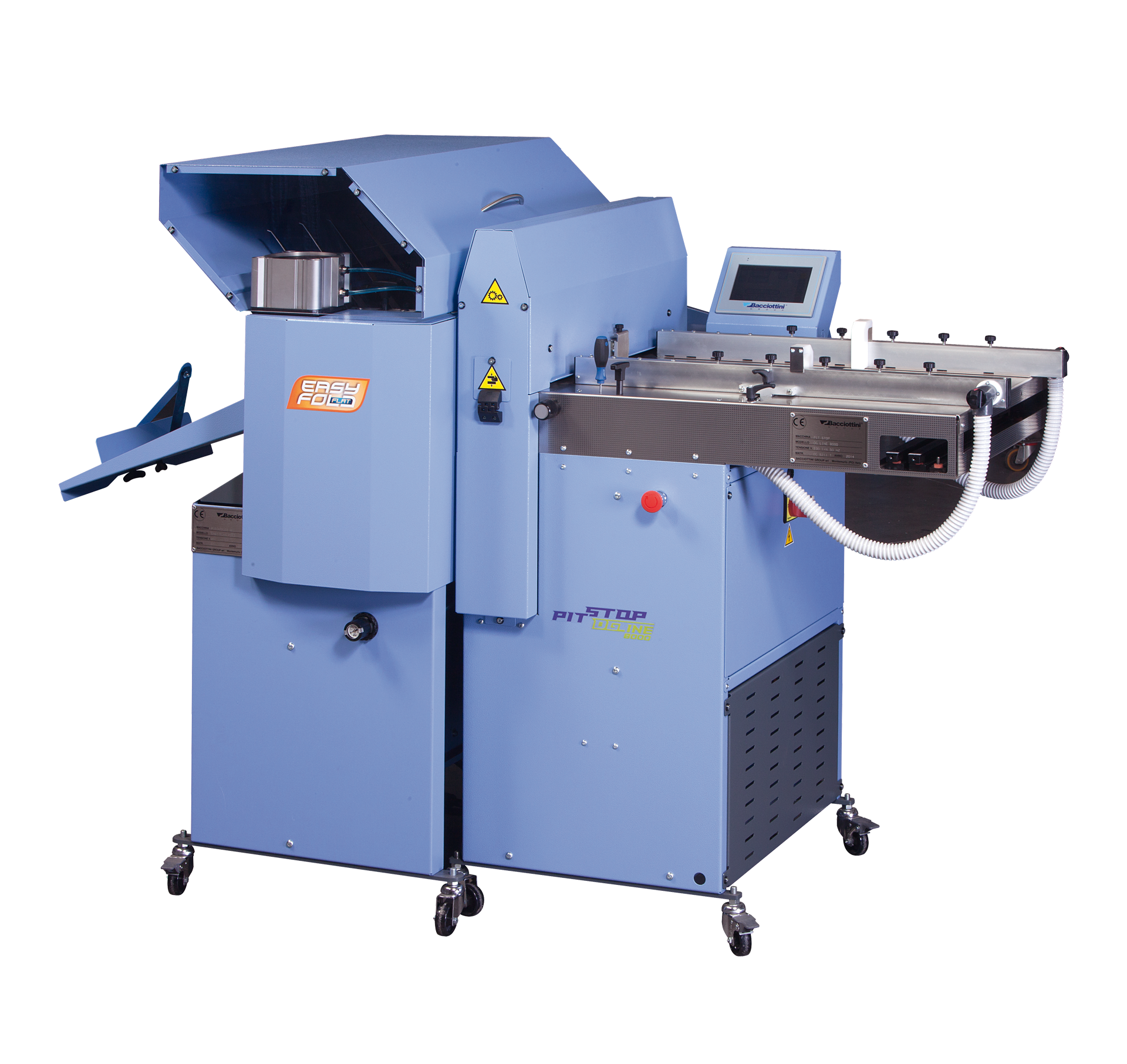 Easy Flat Fold press-fold unit, full machine on white