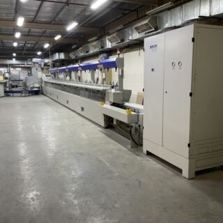 Dealer photo (Print Finishing Partners), 2011 KM 600 perfect binder detail — provenance: used-machinery dealer