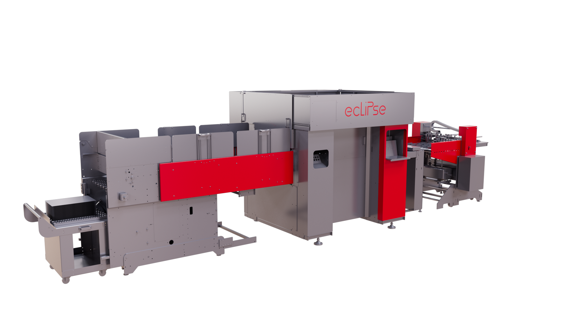 Compact B3 laser die-cutter; OEM render