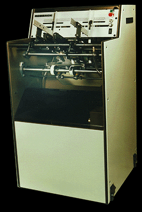 Official Rosback factory photo of the 953 ProFeeder single-pocket vacuum/gripper feeder on casters.