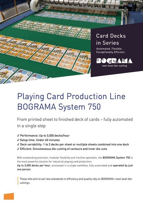 Bograma Playing Card Production System 750 — photograph