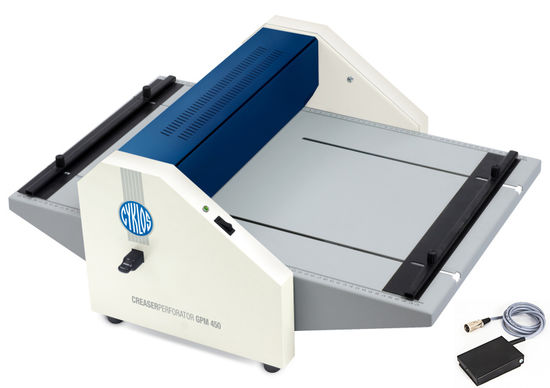Cyklos GPM 450 electric creasing and perforating machine — official product photo