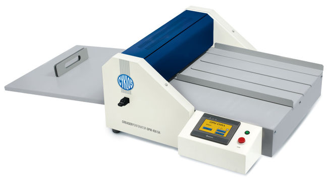 Cyklos GPM 450 SA semi-automatic creasing and perforating machine — official product photo