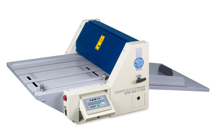 Cyklos GPM 450 verSA creaser, perforator and puncher — official product photo