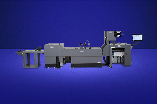 Duplo DBM-700 booklet maker with DSF-2200 feeder — official product photo