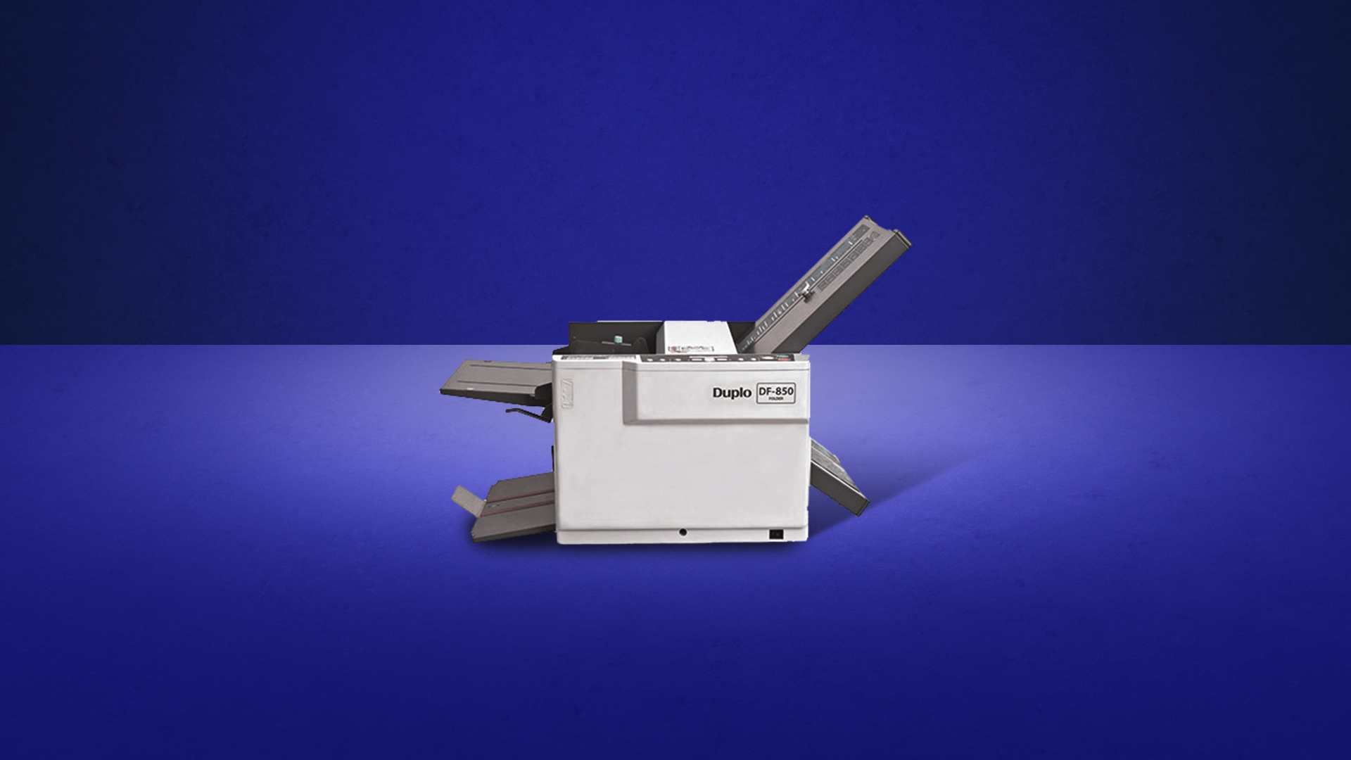 Duplo DF-850 tabletop paper folder — official product photo