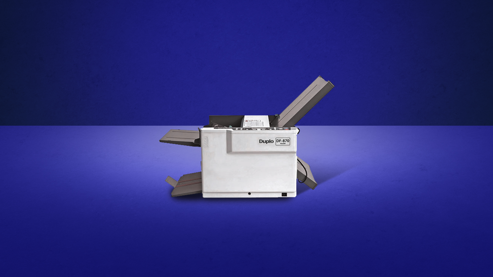 Duplo DF-870 tabletop paper folder — official product photo