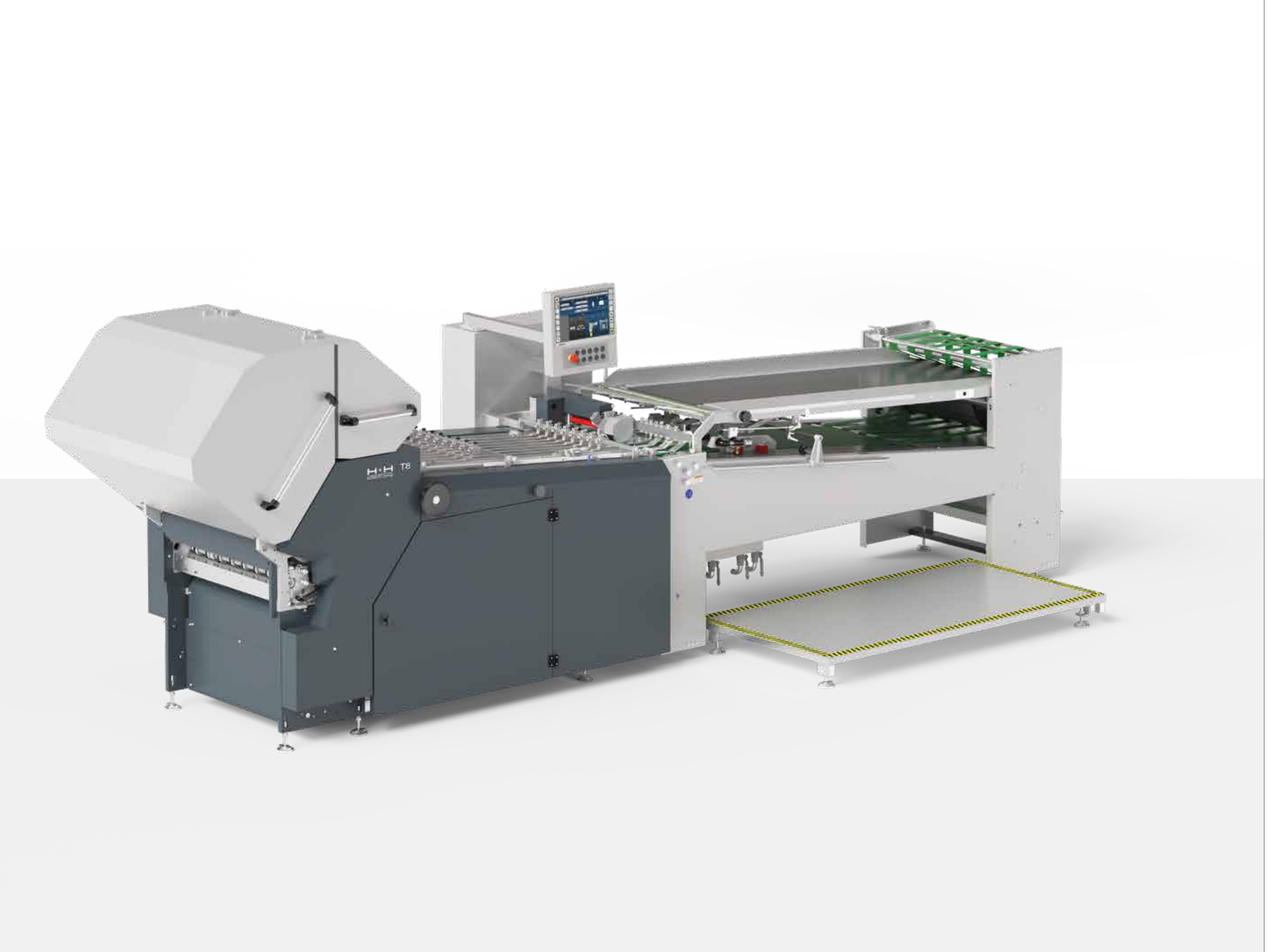 Herzog+Heymann T8 pharmaceutical folding unit, official studio render