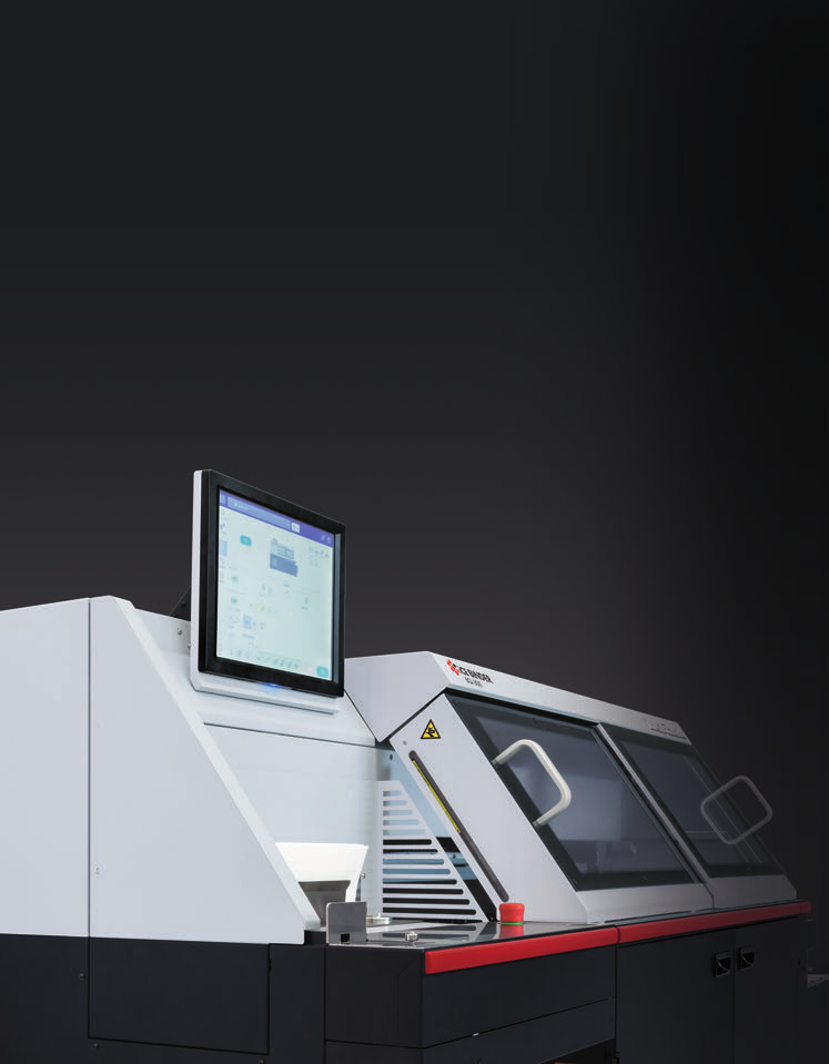 Horizon BQ-300 single-clamp perfect binder — official brochure photo