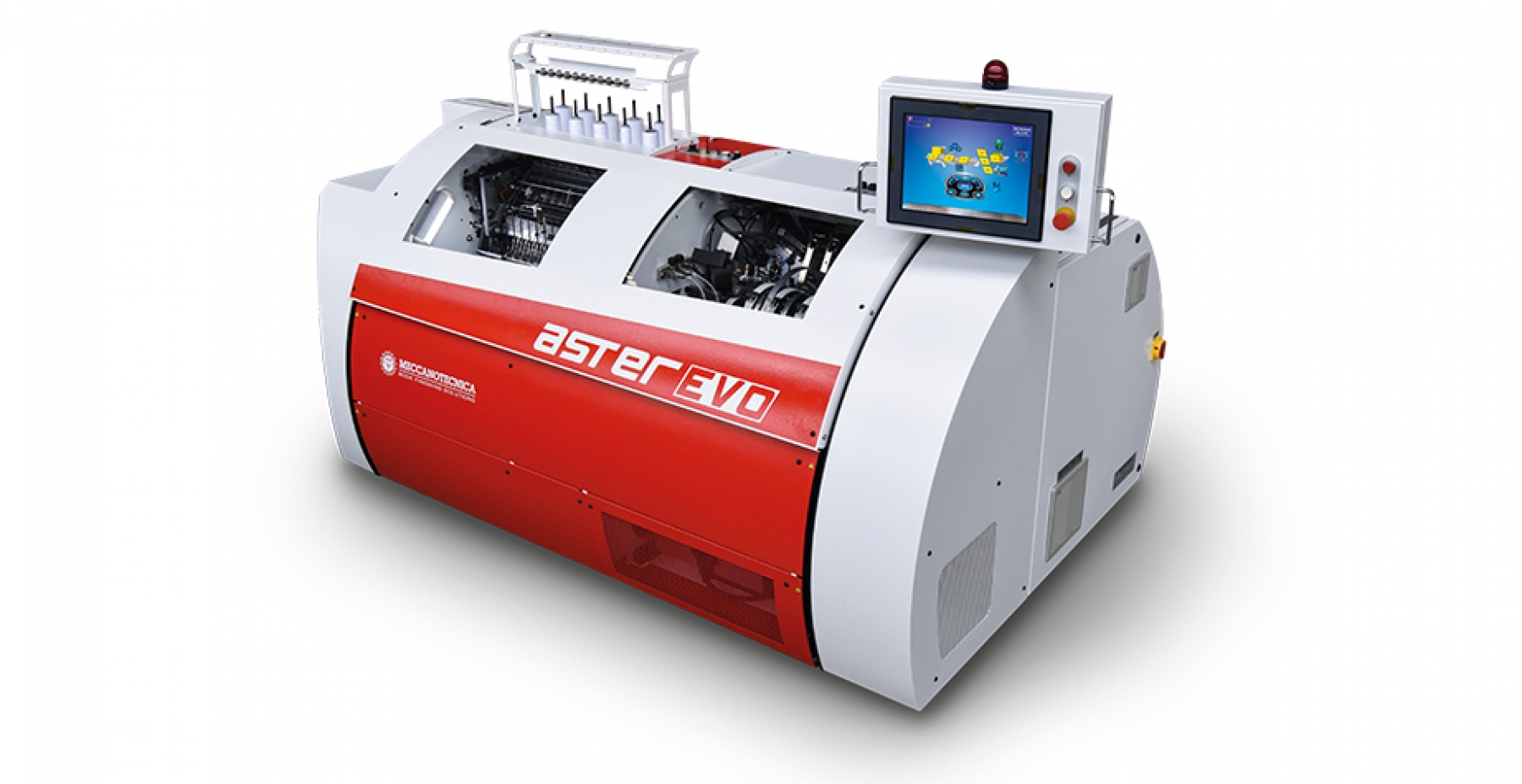 Meccanotecnica asterEVO automatic book sewing machine — official product photo