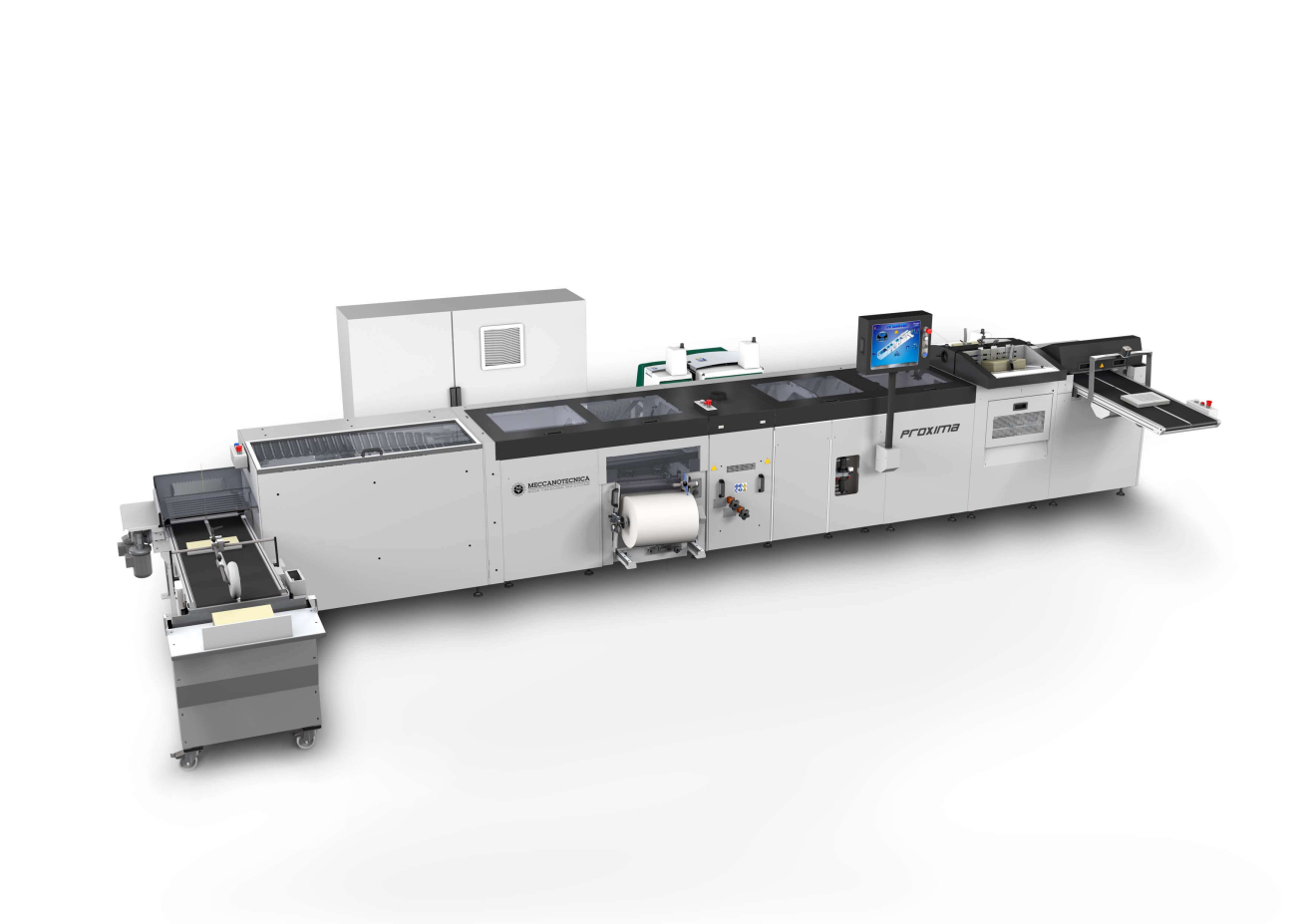 Meccanotecnica Proxima nipping, end-sheet tipping and back gluing machine — official product photo