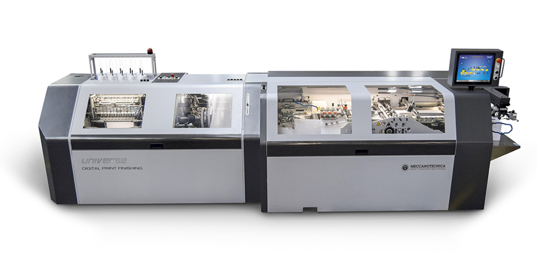 Meccanotecnica Universe Double Feeding folding and sewing line — official product photo