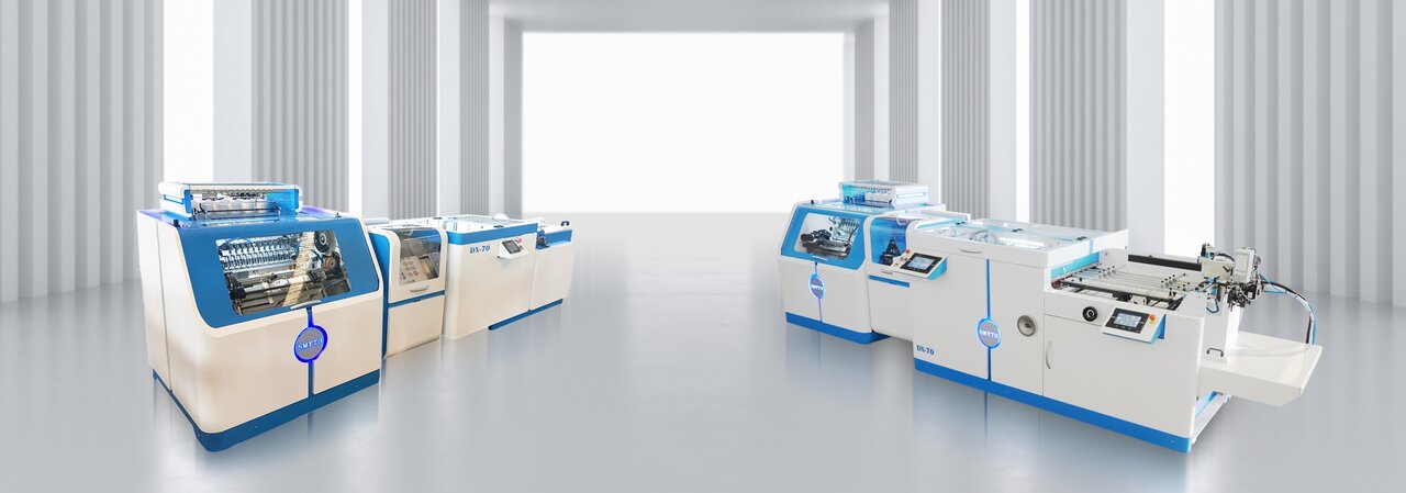 Smyth DX-70 digital folding and sewing line — official product render
