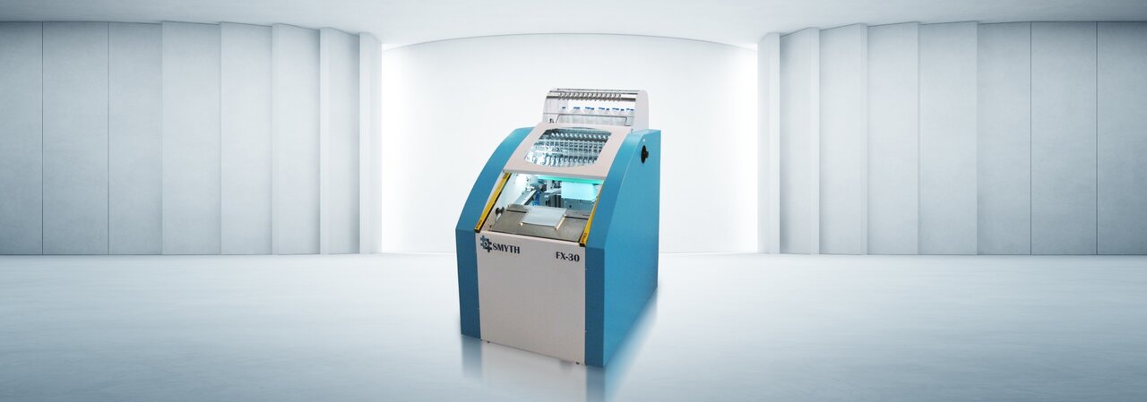 Smyth FX-30 hand-fed book sewing machine — official product render