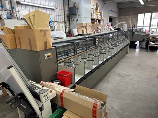 Theisen & Bonitz tb sprint B 315 VP 15-station collator line — dealer photo (PressCity, OEM defunct)
