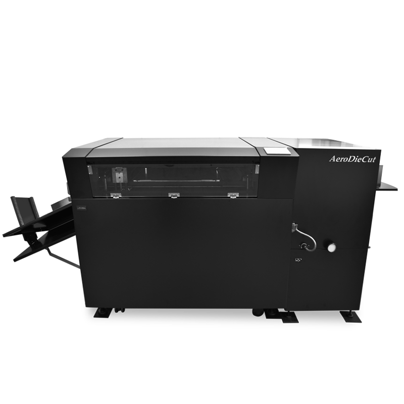 Uchida AeroDieCut auto-feed platen die cutter — official product render