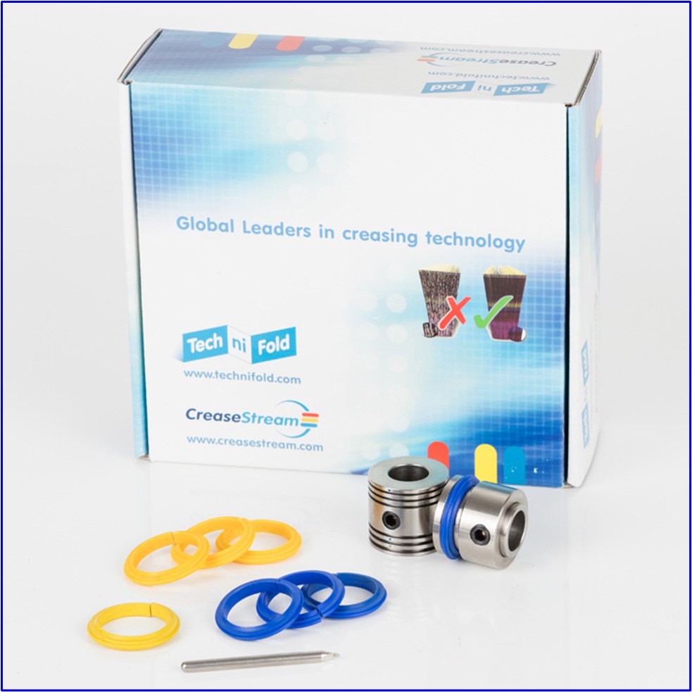 Fast-Fit creasing kit for Shoei and Morgana 15mm shafts, with colour-coded split bands