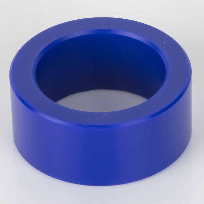 Single blue nylon perf anvil sleeve on white background