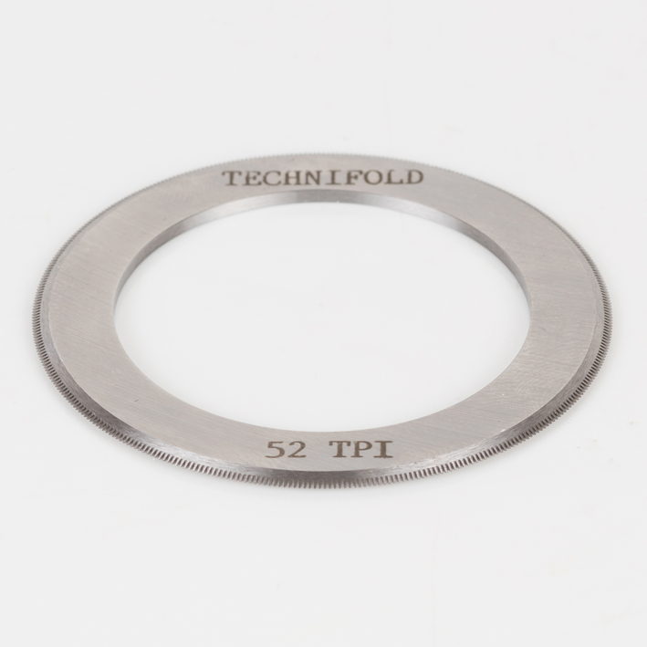 Technifold 52 TPI micro-perf blade, full view on white