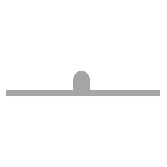 Grey line-art cross-section diagram of creasing matrix profile