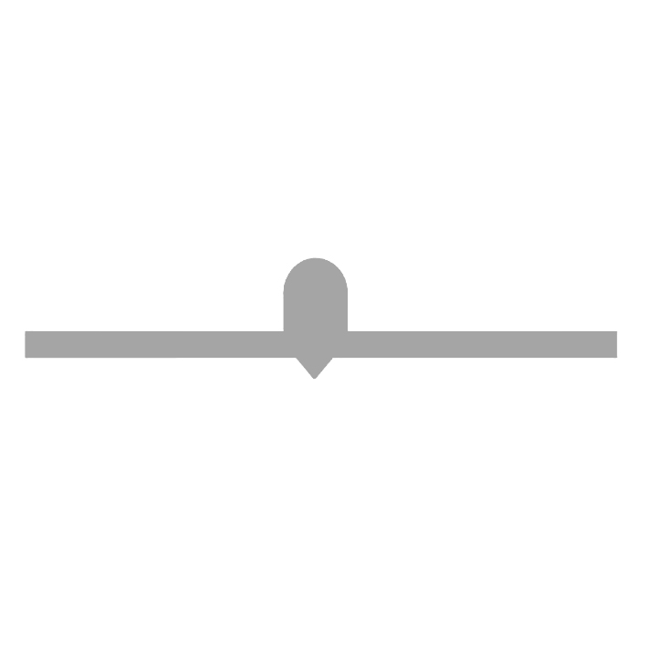 Grey silhouette diagram of V-matrix side profile cross-section