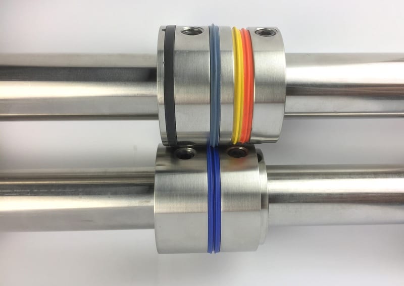 Colour-coded settings on the shafts